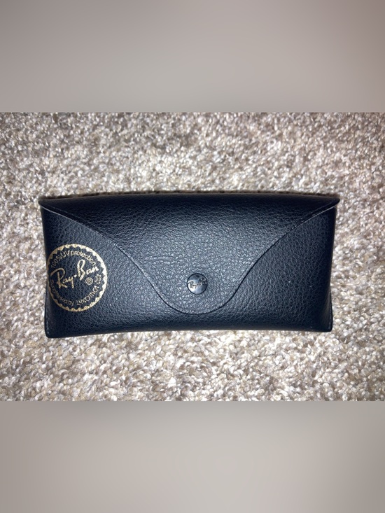 Ray-Ban Accessories - Ray-Ban Black Leatherette Sunglasses Case with Gold Logo